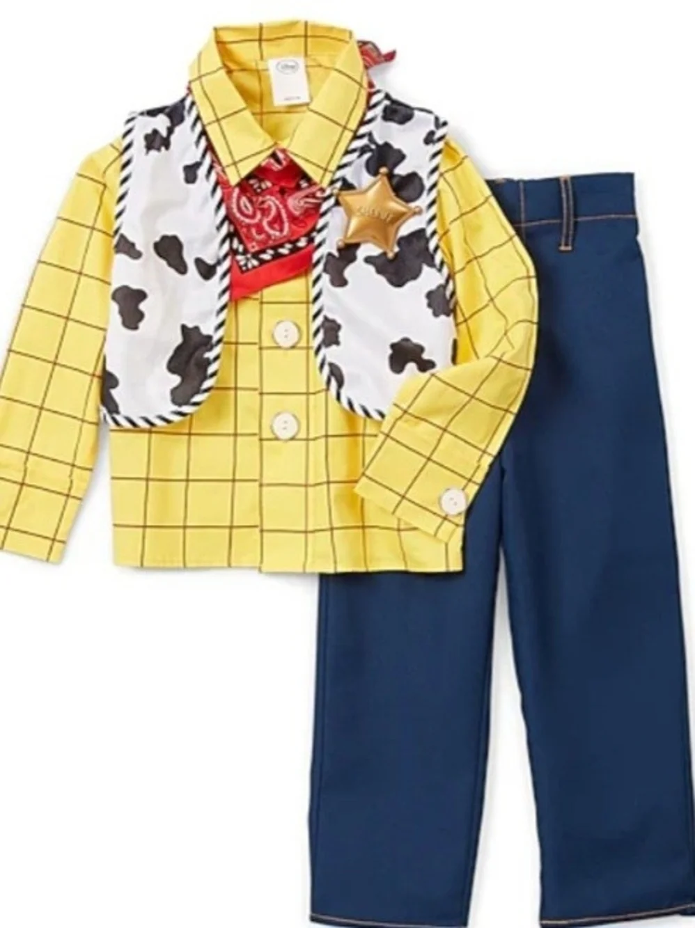 Disney Collection Toy Story Sherrif Woody Dress Up Costume Halloween Play Size 4